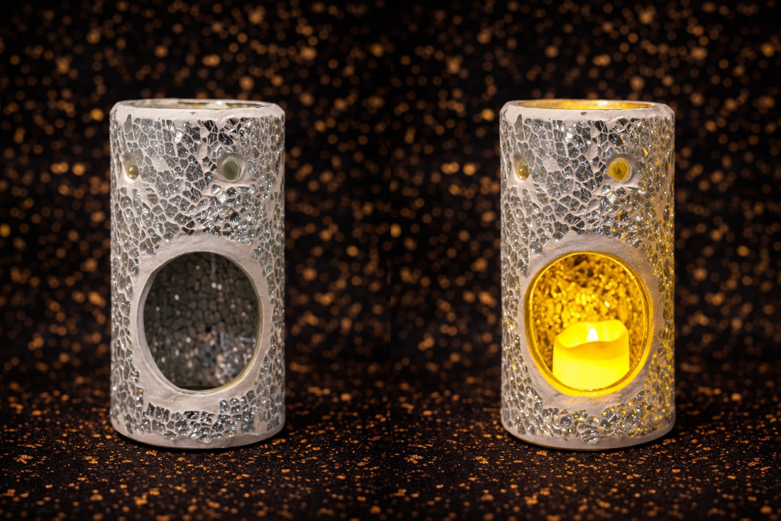 White Crackle Wax Burner